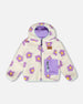 Reversible Mid-Season Sherpa Jacket Lavender Flower - H20W65_530