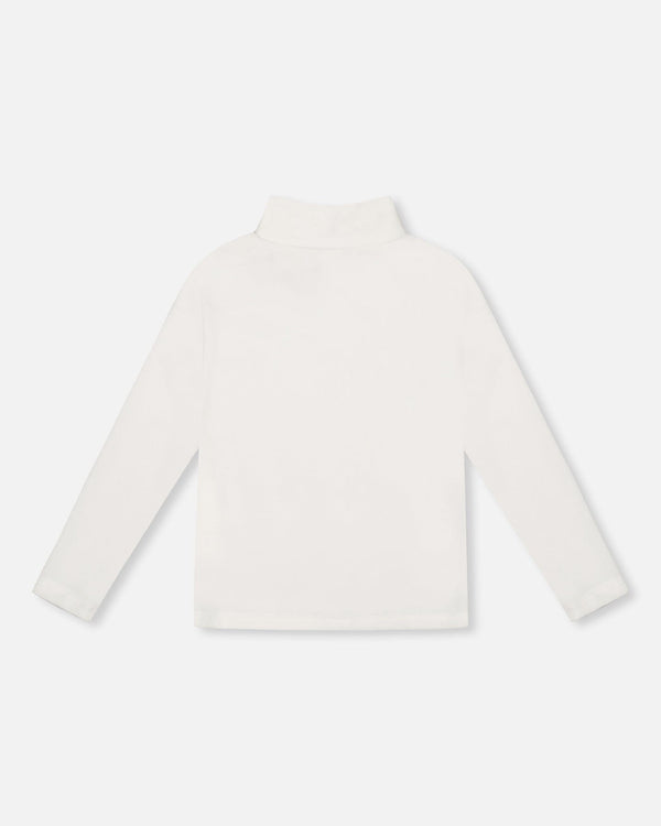 Super Soft Ribbed Mock Neck Top Off-White - H20YG71_100