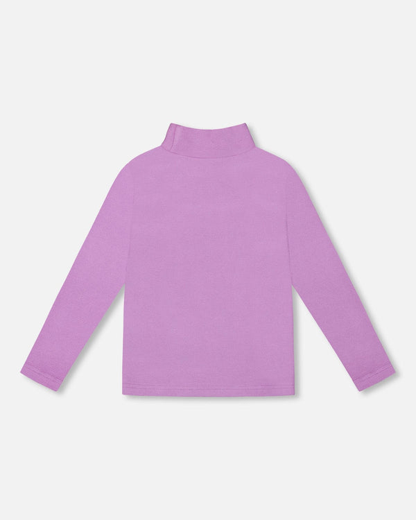 Super Soft Ribbed Mock Neck Top Lavender - H20YG71_530