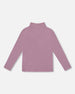Super Soft Ribbed Mock Neck Top Purple Gray - H20YG71_544