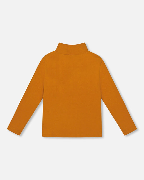 Super Soft Ribbed Mock Neck Top Golden Yellow - H20YG71_854
