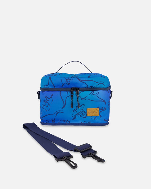 Lunch Box Blue Gradient Dinosaur Print - H20ZBL_027