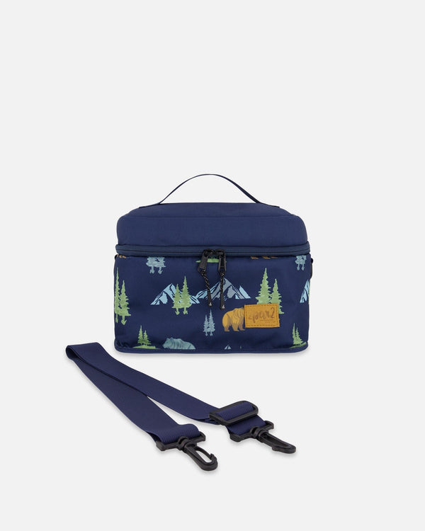 Lunch Box Navy Animal Print - H20ZBL_030