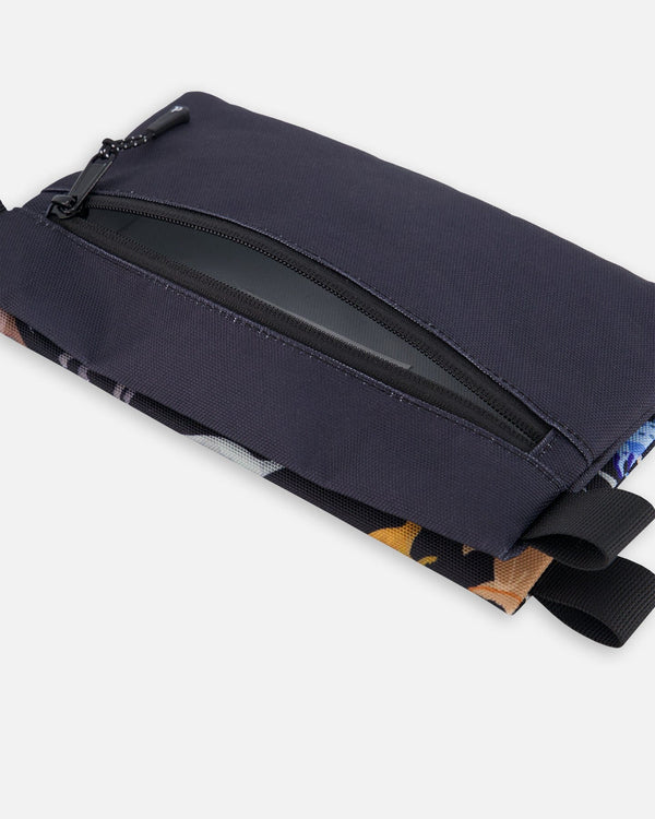 Double Pencil Case Black Dinosaur Print - H20ZEC_026