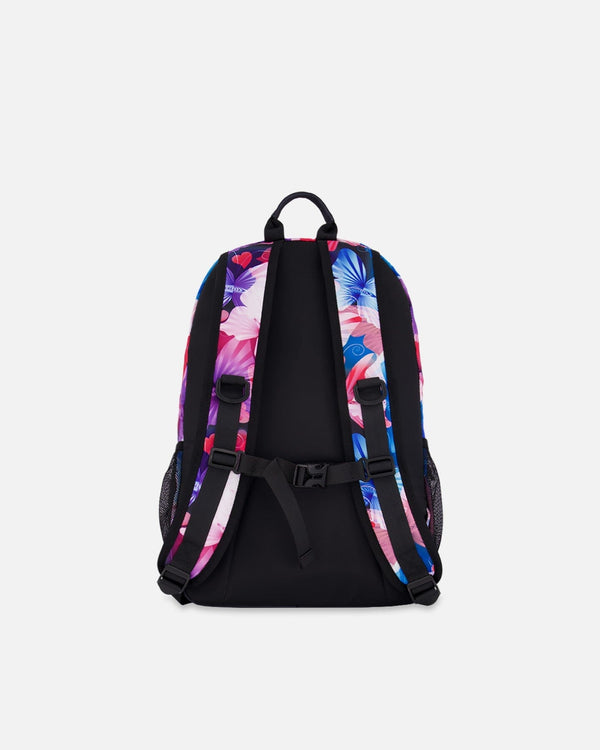 Kids Backpack Black Butterfly Print - H20ZSD_010