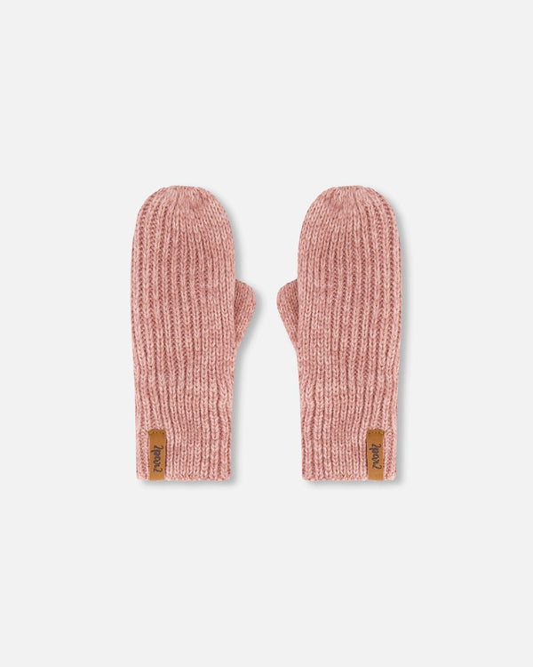 Mid-Season Knit Mittens Dusty Pink - H20ZW07_643