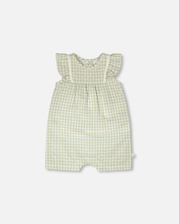 Romper Green Gingham - H30F40_3H215