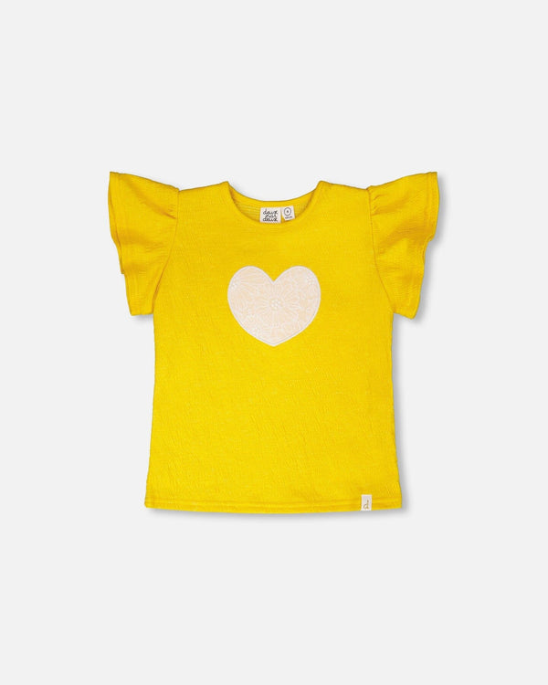 Crinkle Jersey Top Yellow - H30I72_02300