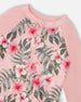 One-Piece Long Sleeve Rashguard Pink Hibiscus Print - H30OG21_3H152