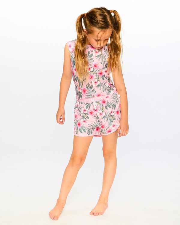 Swim Shorts Pink Hibiscus Print - H30OG33_3H152