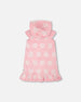 Terry Cloth Beach Hoodie Dress Pink Printed Flowers - H30OG80_3H184