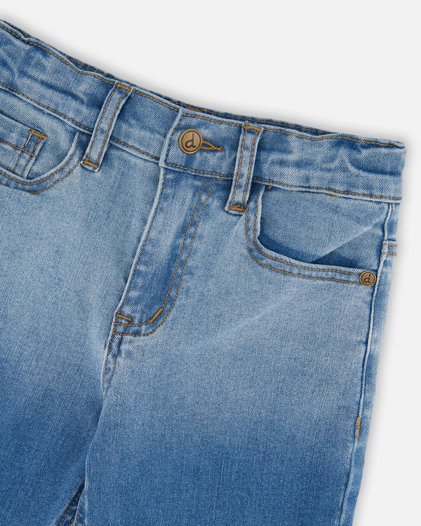 Stretch Jean Bermuda Grey To Blue Gradient - H30YB24_3H174