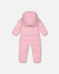 One-Piece Baby Cloud Compressible Snowsuit Designed For Car Seat Pink Snowsuits Deux par Deux