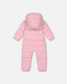 One-Piece Baby Cloud Compressible Snowsuit Designed For Car Seat Pink Snowsuits Deux par Deux