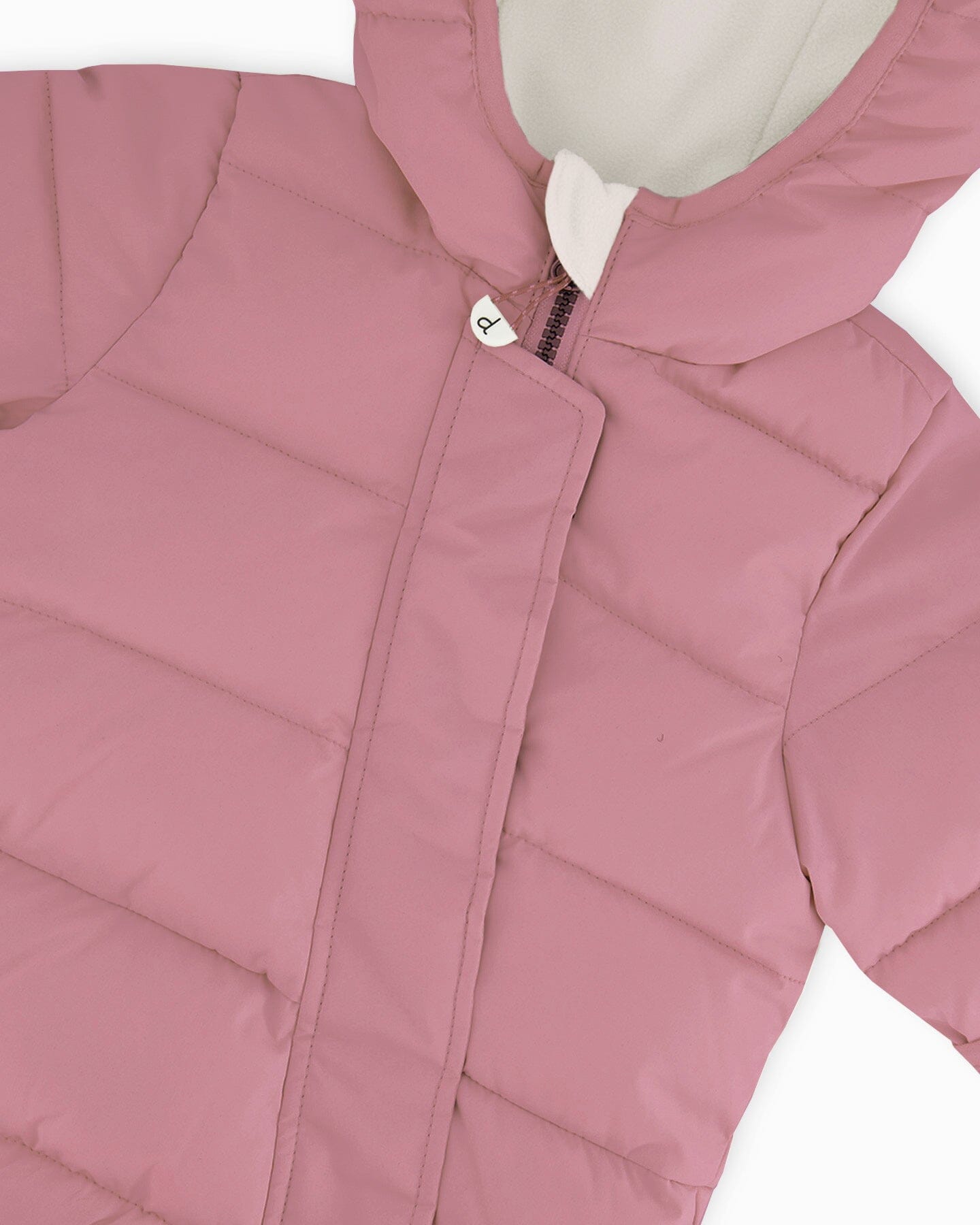 One-Piece Baby Cloud Compressible Snowsuit Designed For Car Seat Dusty Pink Snowsuits Deux par Deux