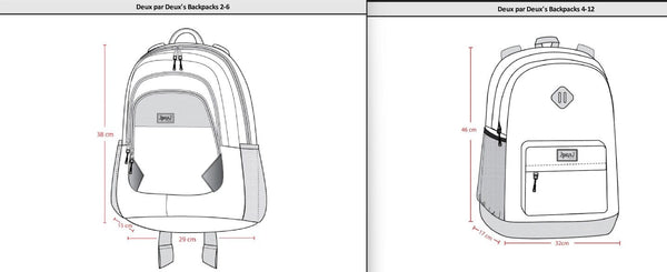 Kids Backpack Blue And Beige Gradient School Supplies Deux par Deux 