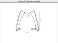 Drawstring Bag Black Dinosaur Print School Supplies Deux par Deux 
