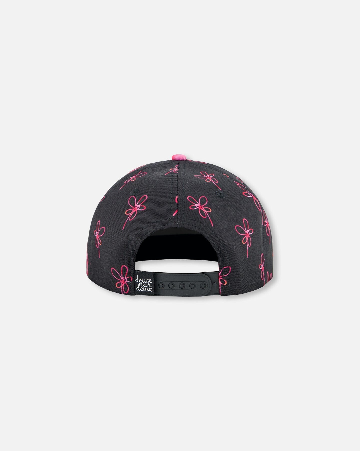 Cap Black Printed Swirl Flowers - F30VC4_044