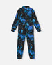 Two Piece Thermal Underwear Set Black Printed Storm - G10Y600_020