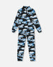 Two Piece Thermal Underwear Set Black Printed Polar Bears - G10Y600_022