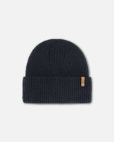 Bonnet de mi-saison en tricot noir
