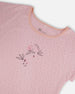 Women'S Printed Organic Cotton Two-Piece Pajama Set Small Pink Flowers On Pale Pink Background - G30PG16_028