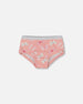 Printed Organic Cotton Boyshort Panty Pink And Blue Butterflies On Old Pink - G30PG60_030