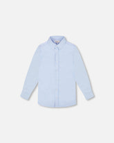 Chemise boutonnée bleu pâle à manches longues