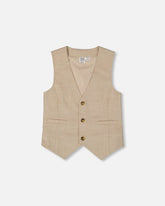 Gilet sans manches taupe clair