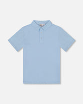 Polo à manches courtes bleu pâle