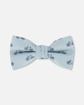 Nœud papillon bleu pâle avec vélos