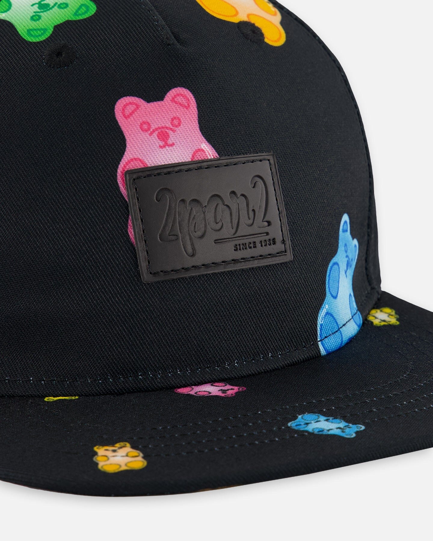 Printed Cap Black And Multicolored Gummies - G30VGC_077