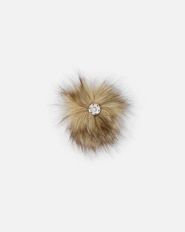 Beige Fake Fur Pompom For Hat Outdoor Accessories Deux par Deux 
