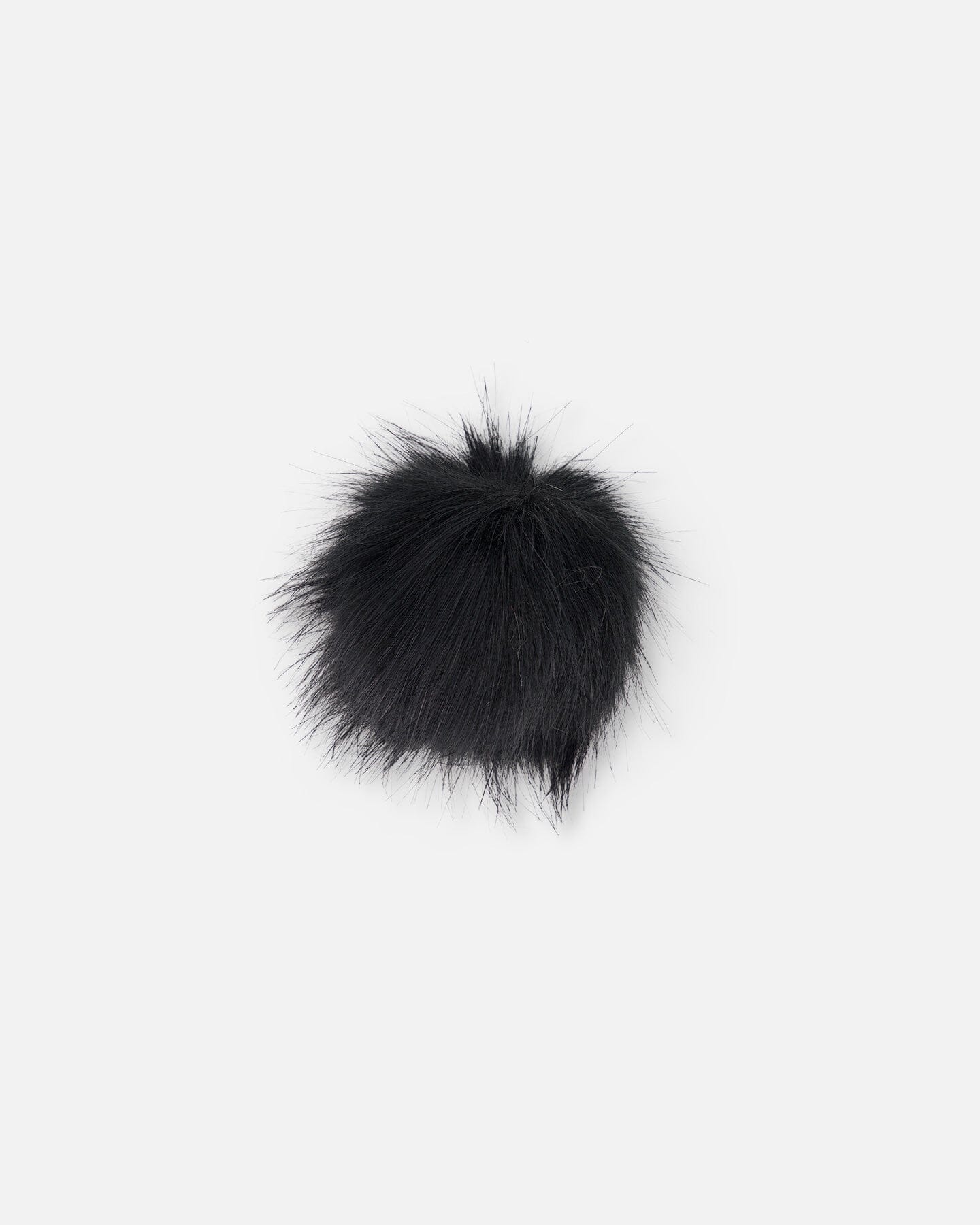Black Fake Fur Pompom For Hat Outdoor Accessories Deux par Deux 
