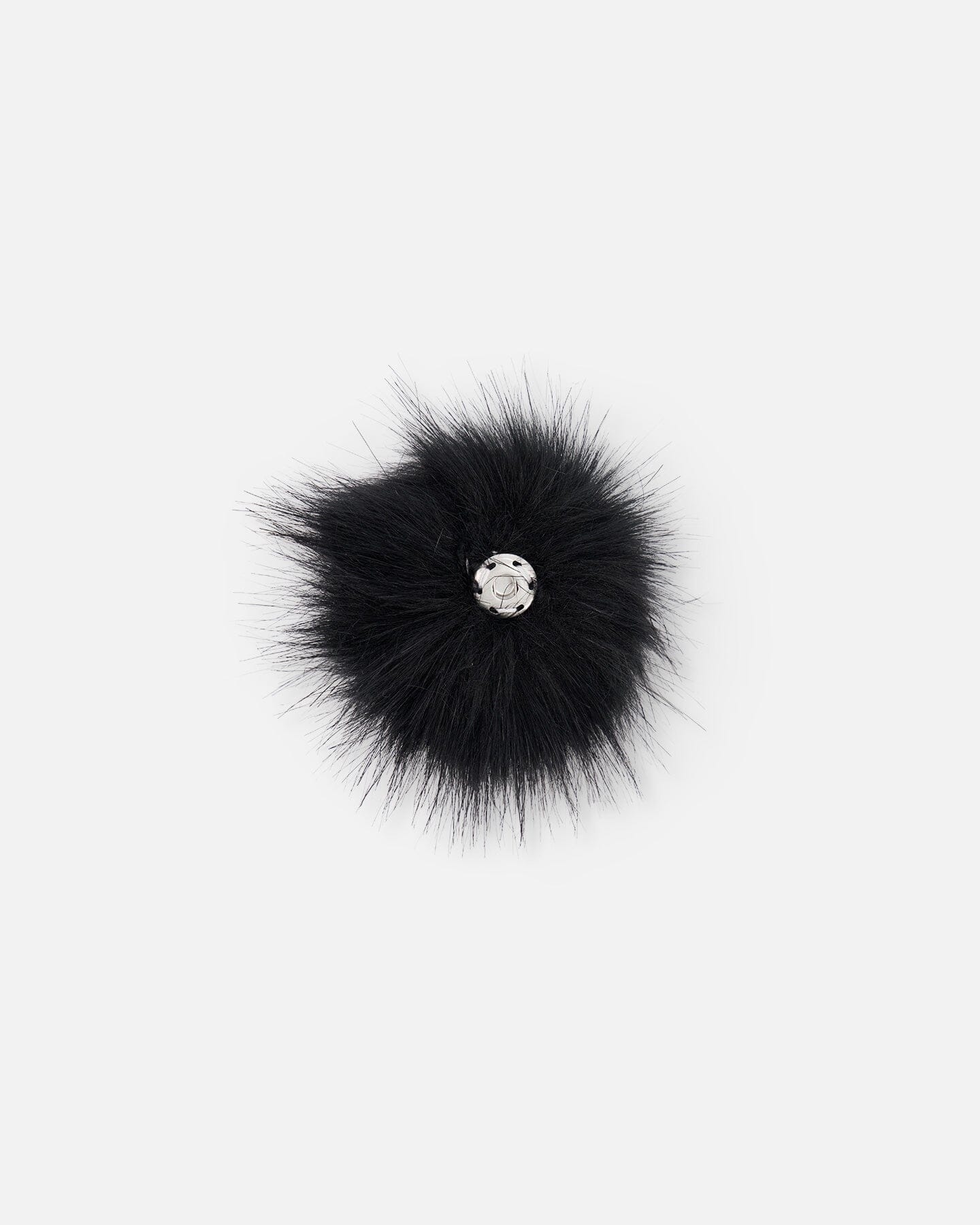 Black Fake Fur Pompom For Hat Outdoor Accessories Deux par Deux 