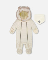 Combinaison d’hiver BABY LAYETTE blanc cassé conçue pour siège d’auto