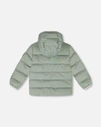 Compressible Winter Puffy Coat Designed For Car Seat Sage Green - H10B500_340