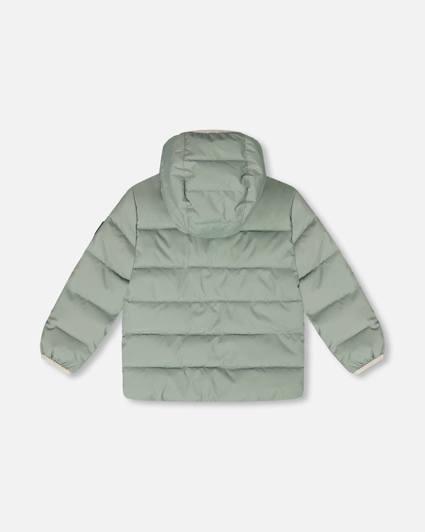 Compressible Winter Puffy Coat Designed For Car Seat Sage Green - H10B500_340