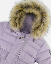 One-Piece Baby Original Puffy Snowsuit Purple Gray - H10B702_591