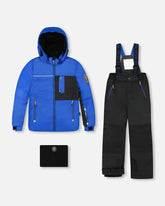 Habit de neige deux pièces PLAY noir avec manteau contrasté