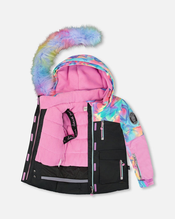 Two-Piece Play Snowsuit Rainbow Heart Print - H10EG87_017