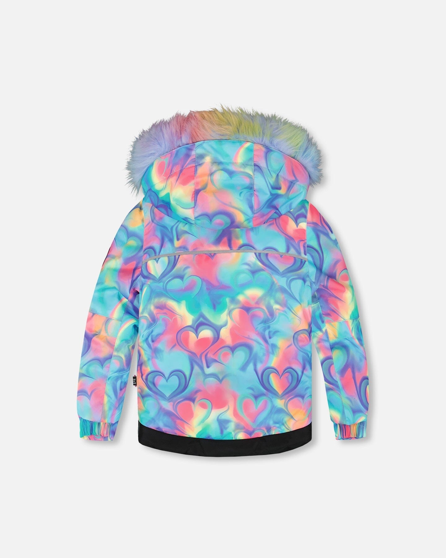Two-Piece Play Snowsuit Black With Multicolor Print Jacket - H10EG87_999