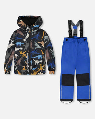 Two-Piece Chill Outerwear Set With Light Insulation In Blue - H10MB11_587