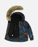 Two-Piece Play Snowsuit With Printed Jacket Blue - H10PB28_594