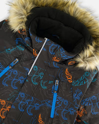 Two-Piece Play Snowsuit With Printed Jacket Blue - H10PB28_594