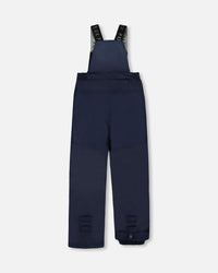 Two-Piece Play Snowsuit With Printed Colorblocked Jacket Navy Blue - H10PB43_479