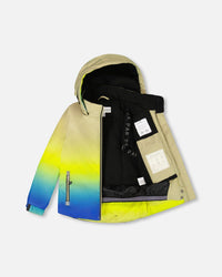 Two-Piece Play Snowsuit With Gradient Jacket Black - H10PB44_999