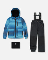 Habit de neige deux pièces PLAY avec manteau imprimé et pantalon noir