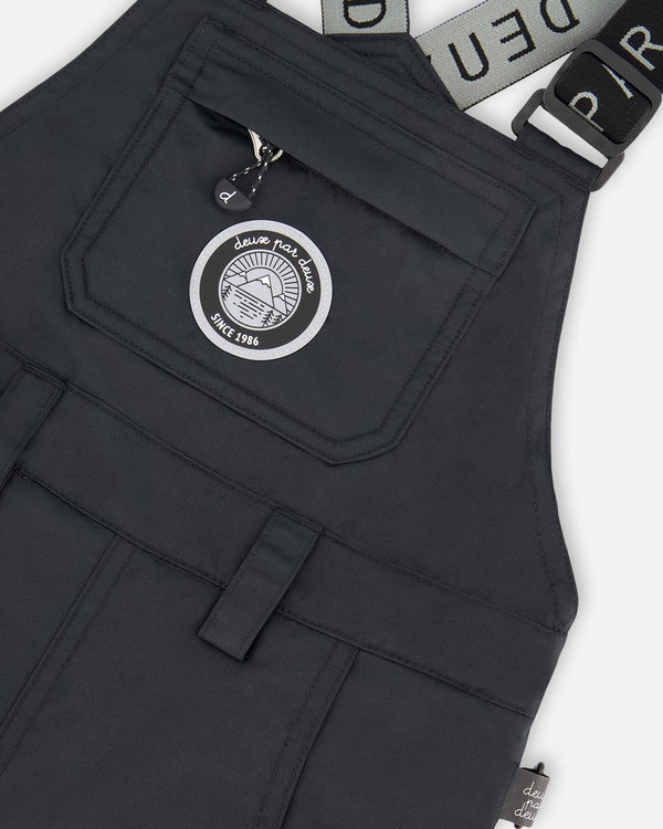 Solid Play Overall Snow Bib Black - H10T220_999