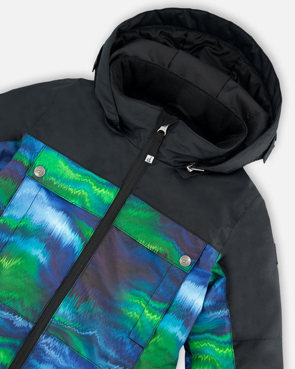One-Piece Teknik Snowsuit Aurora Borealis - H10TB76_031
